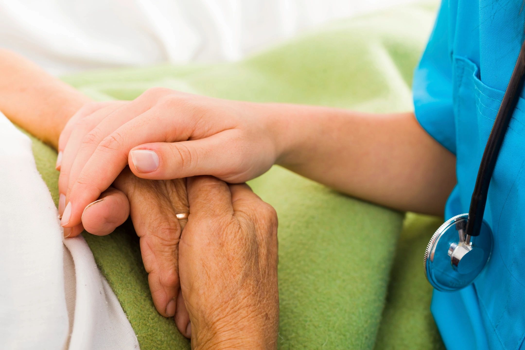Healthcare professional on home visit